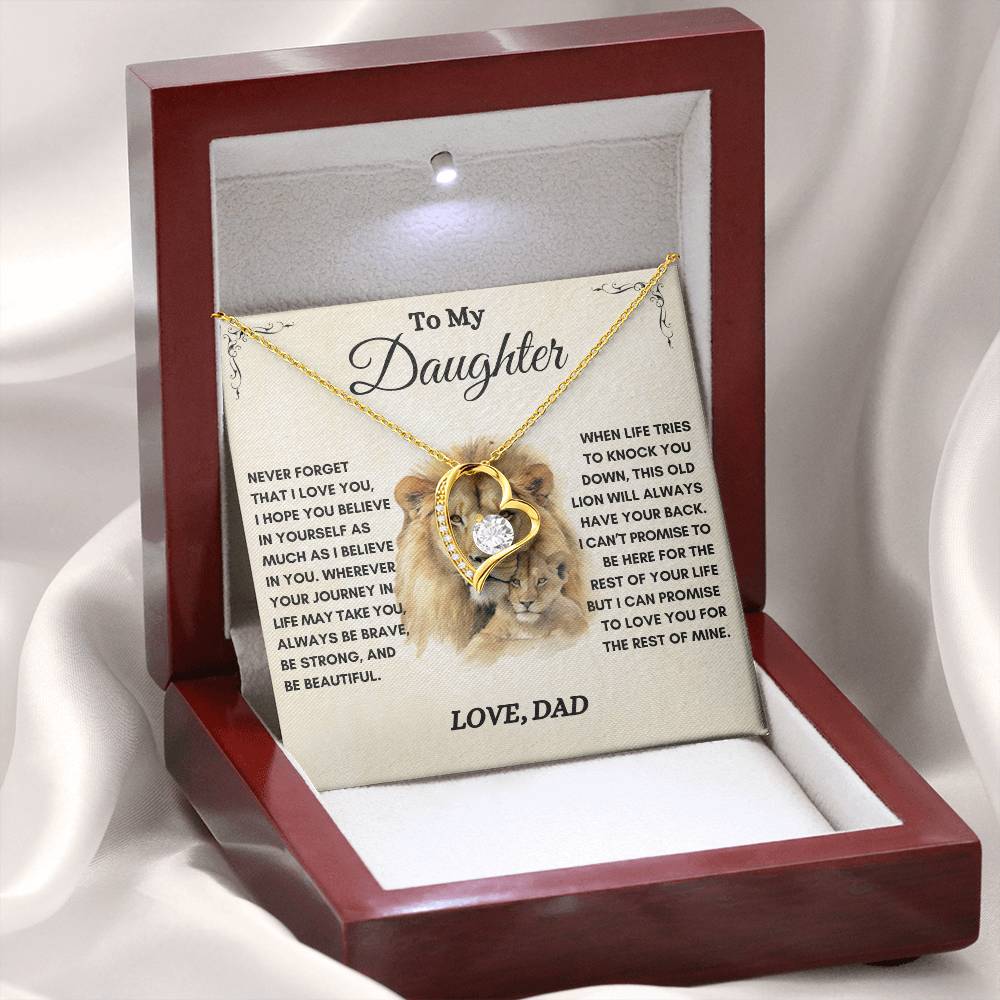 To My Daughter / This Old Lion / Gift from Dad / Forever Love Necklace