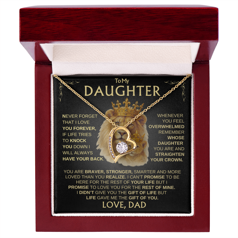 To My Daughter, Love, Dad / Always Have Your Back / Forever Love Necklace