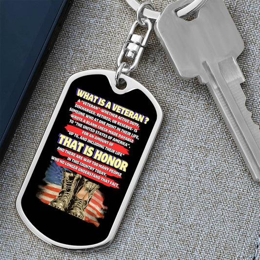 What is a Vet? Dog Tag Keychain