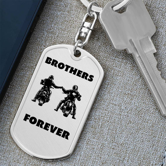 Bothers Forever / Dog Tag Keychain