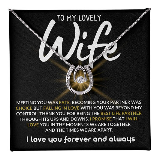 To My Lovely Wife / Gift from Husband / Lucky In Love Necklace