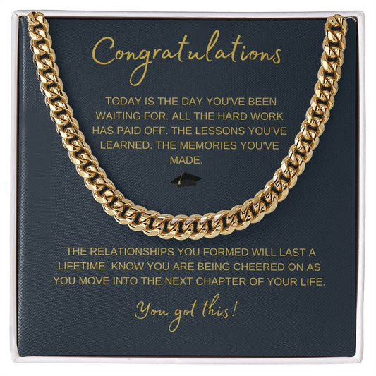 Graduation Gift for Him / Cuban Link Chain