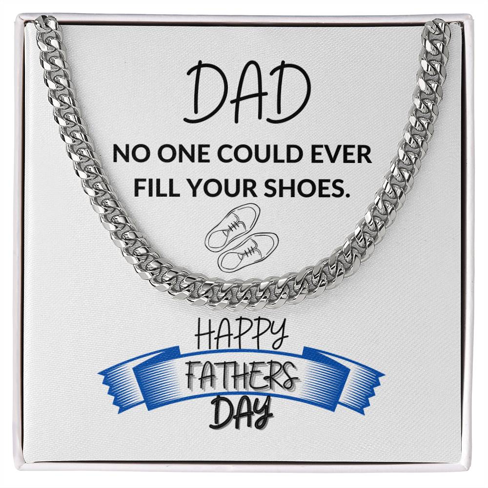 Happy Fathers Day Cuban Link Chain/ Carson' keep Sakes – Carson's Keepsakes