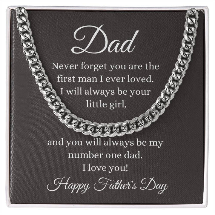 Dad / Happy Father's Day / Gift from Daughter / Cuban Link Chain