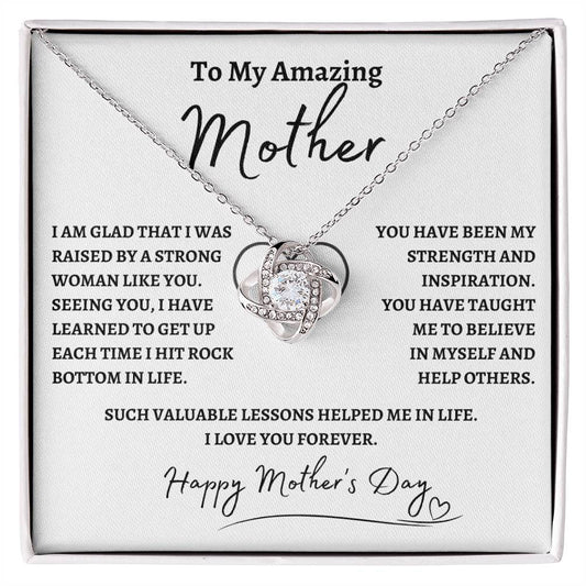 To My Amazing Mother / Happy Mother's Day / Love Knot Necklace