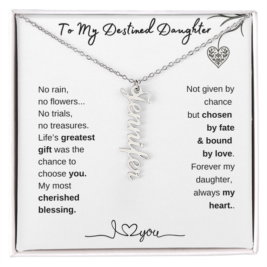 To My Destined Daughter / Chosen by Fate / Birth Flower Name Necklace