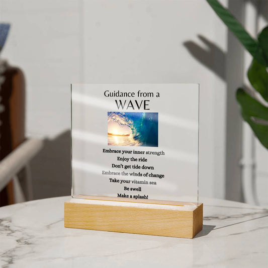 Guidance from a Wave / Acrylic Plaque with LED light upgrade