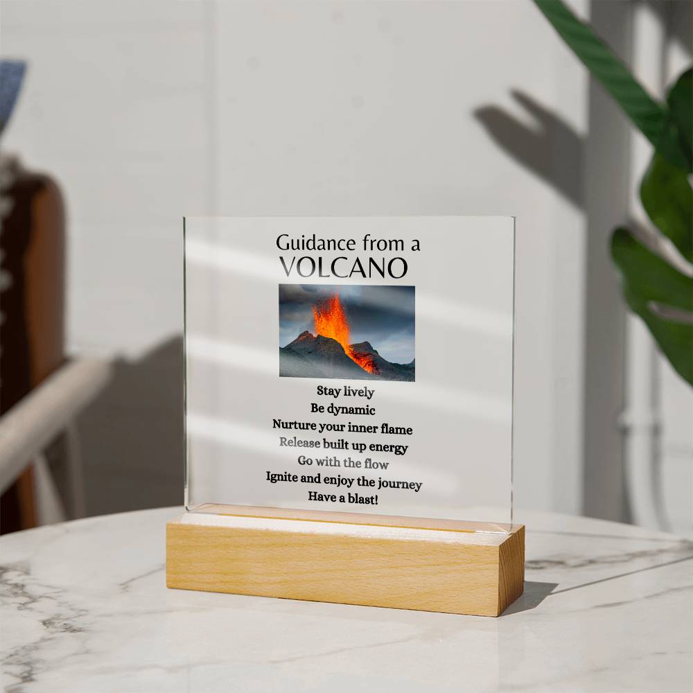 Guidance form a Volcano / Acrylic Plaque with LED light upgrade