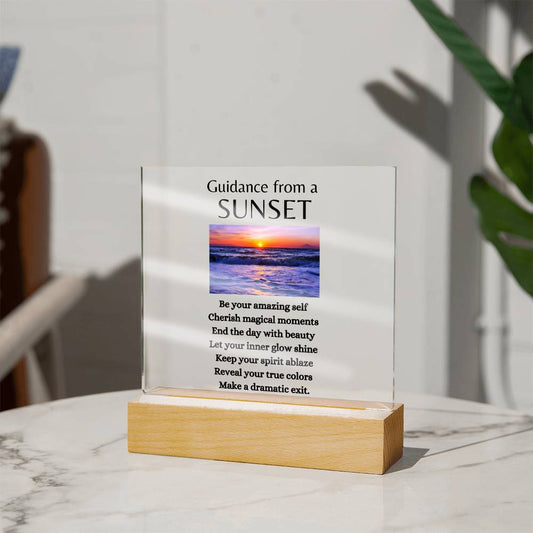 Guidance from a Sunset / Acrylic Plaque with LED light upgrade