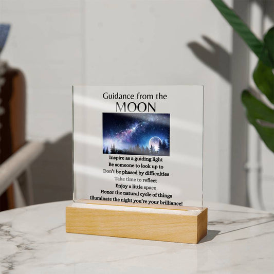 Guidance from the Moon / Acrylic Plaque with LED light upgrade