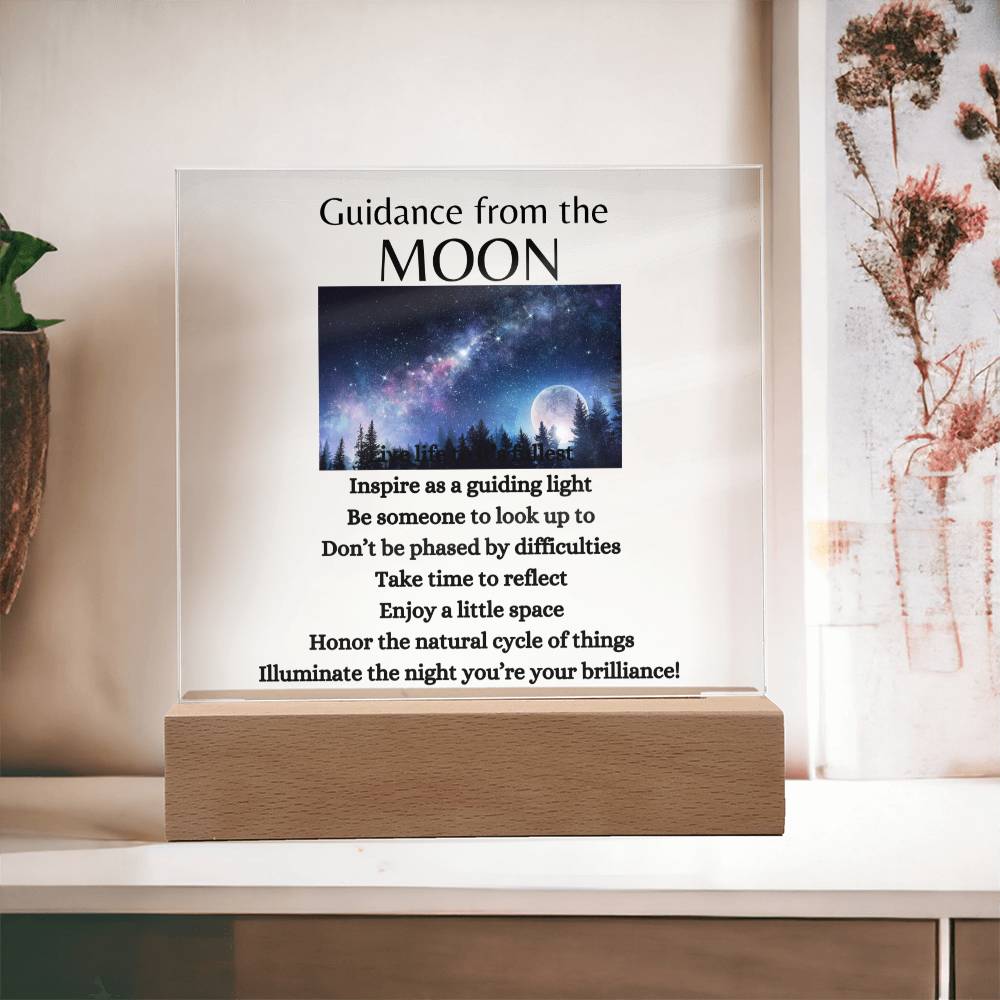 Guidance from the Moon / Acrylic Plaque with LED light upgrade