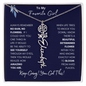 To My Favorite Girl / Beautiful Determined Flower / Birth Flower Name Necklace