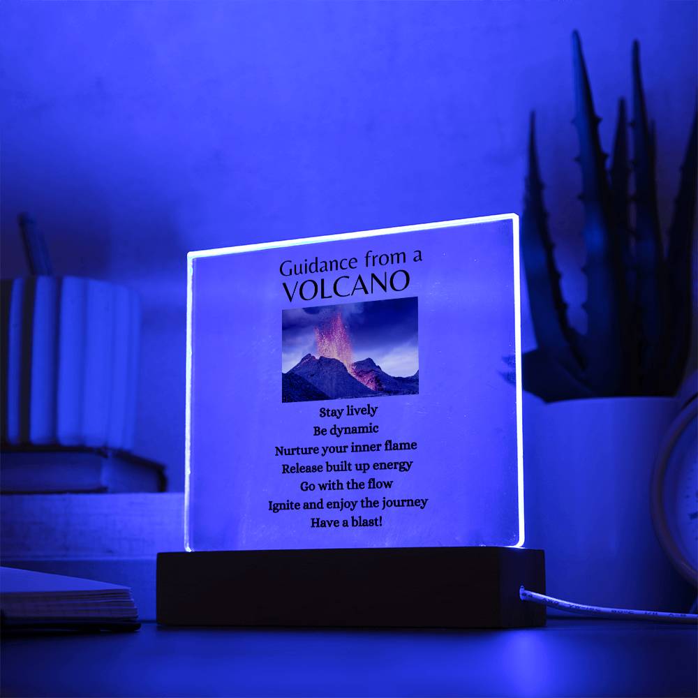 Guidance form a Volcano / Acrylic Plaque with LED light upgrade