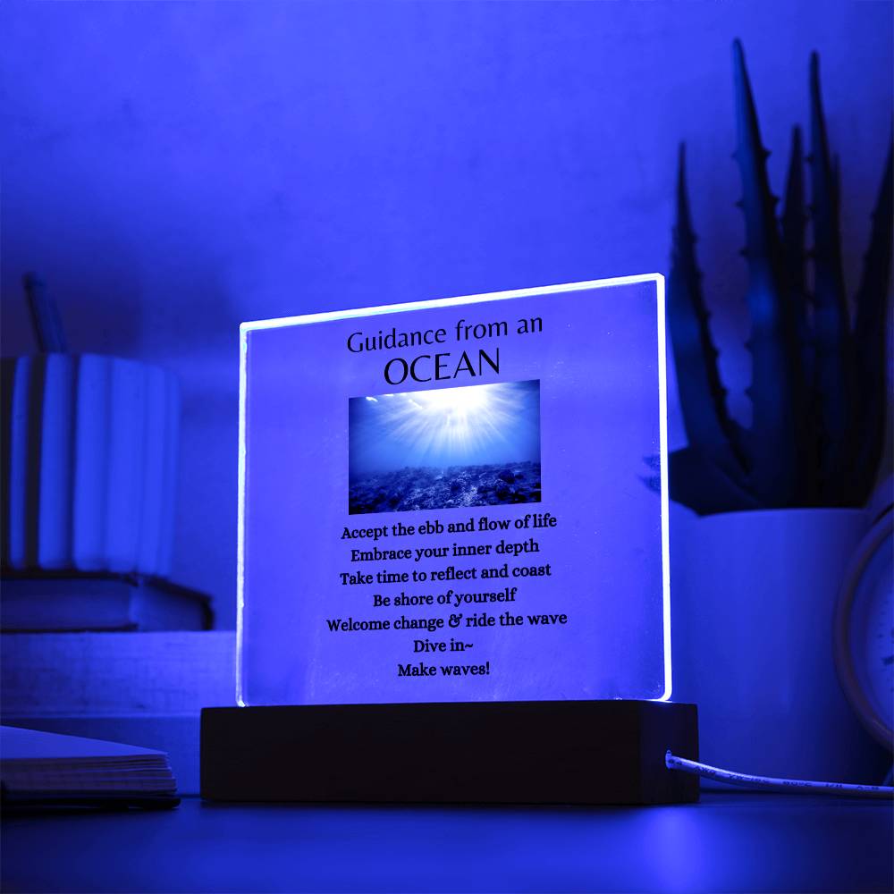 Guidance from an Ocean / Acrylic Plaque with LED light upgrade