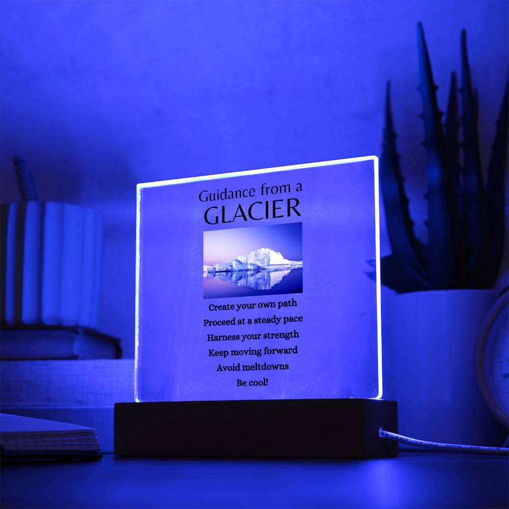 Guidance from a Glacier / Acrylic Plaque with LED light upgrade