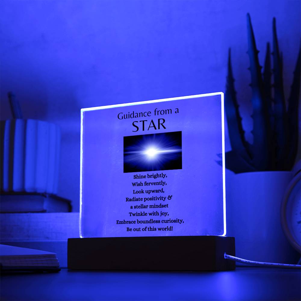 Guidance from a Star / Acrylic Plaque with LED light upgrade