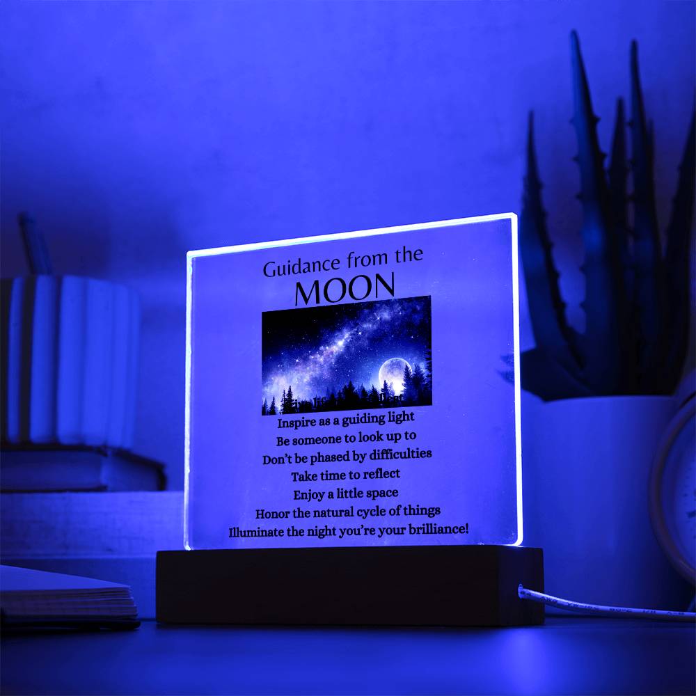 Guidance from the Moon / Acrylic Plaque with LED light upgrade