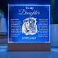 To My Daughter/ Gift from Dad / Acrylic Square with LED light.
