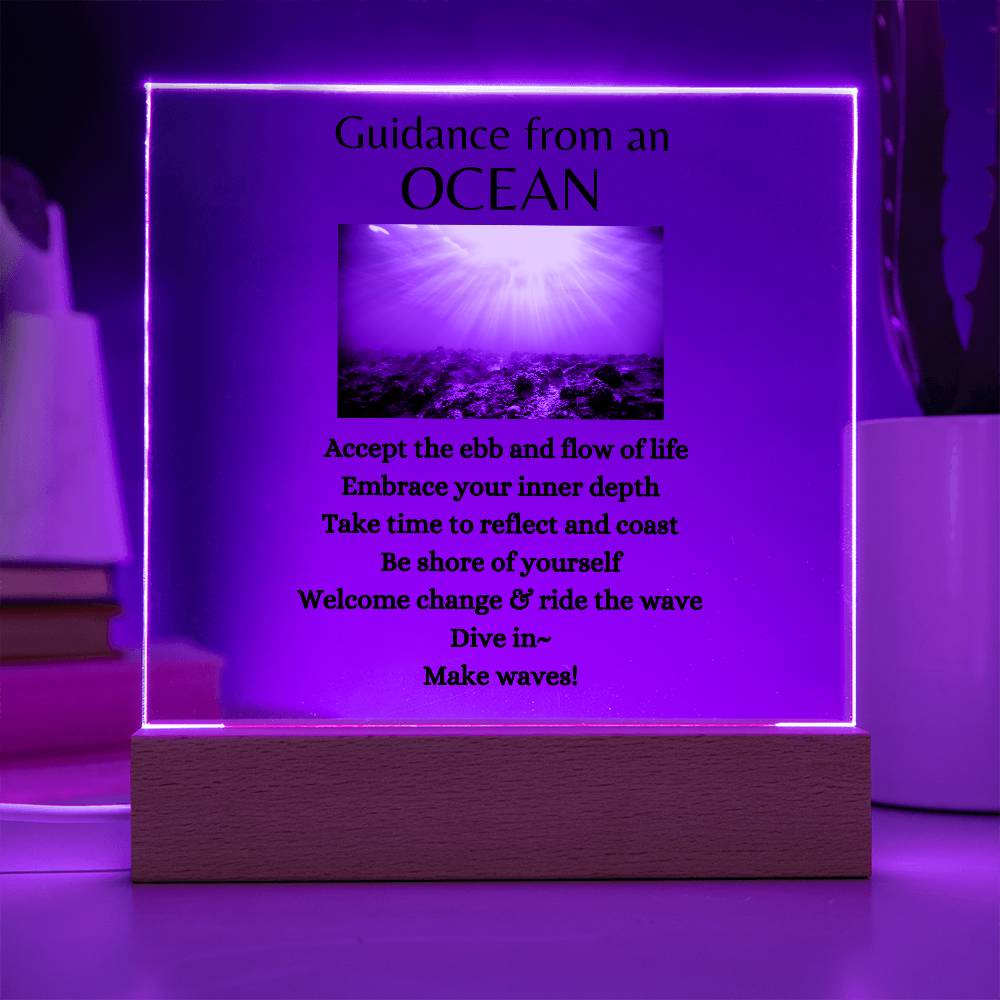 Guidance from an Ocean / Acrylic Plaque with LED light upgrade