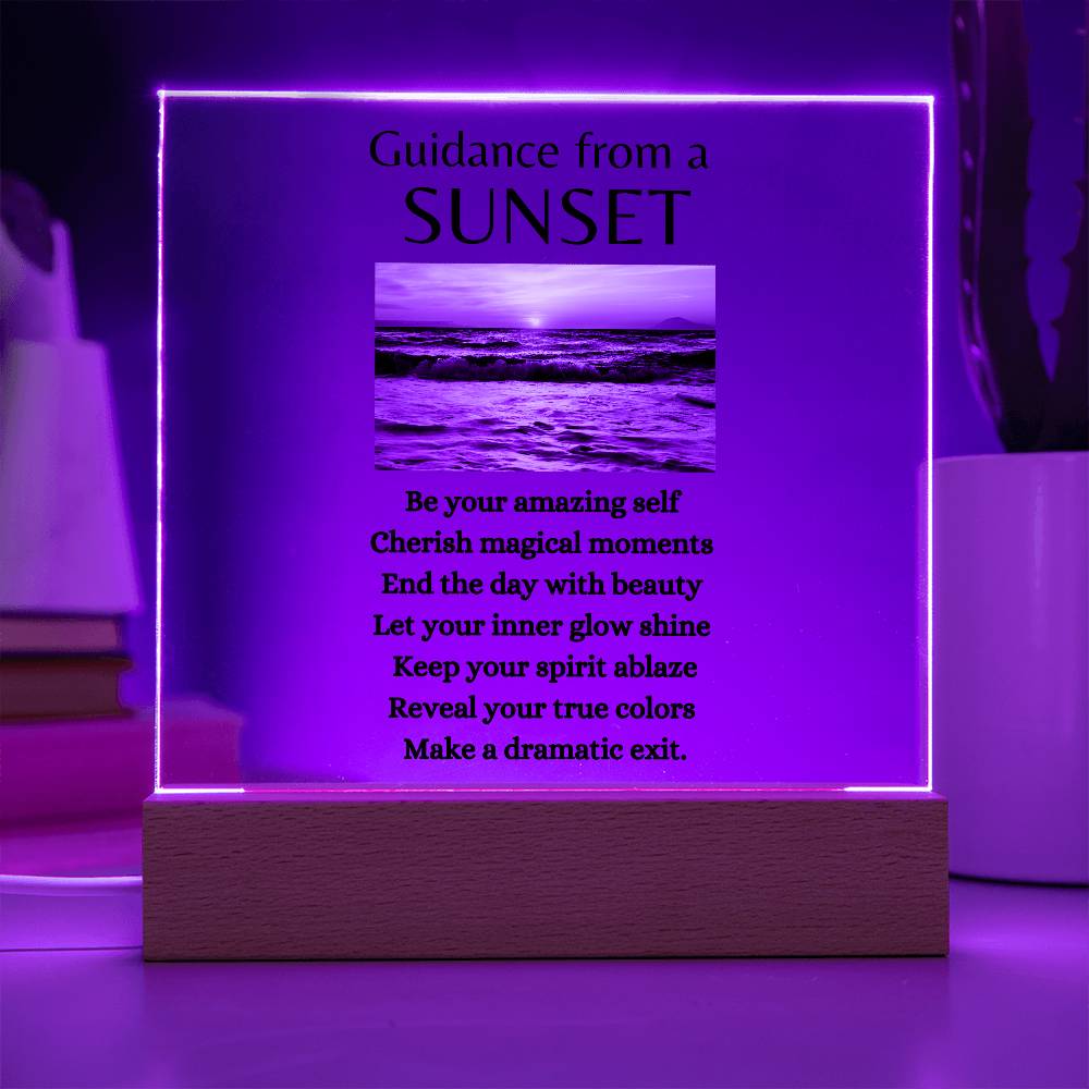 Guidance from a Sunset / Acrylic Plaque with LED light upgrade