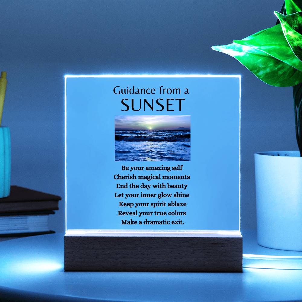 Guidance from a Sunset / Acrylic Plaque with LED light upgrade