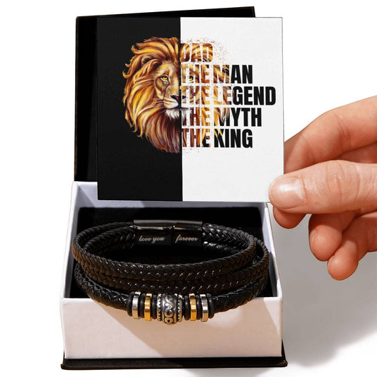 Dad / The King / Love You Forever Leather Bracelet