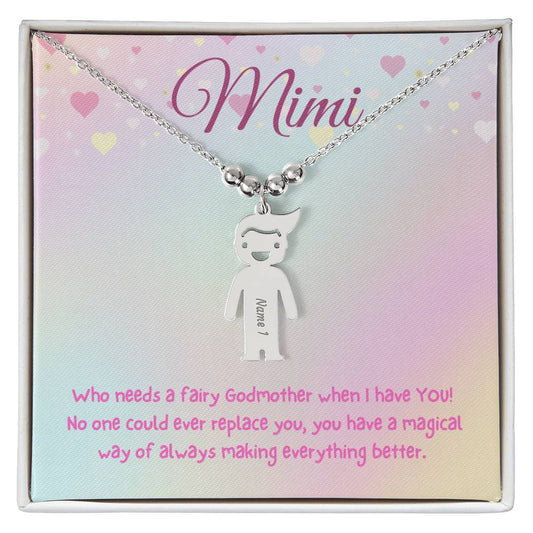 Mimi / Magical / Engraved Kid Charm Necklace