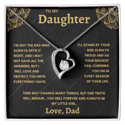 To My Daughter - Love, Dad - Forever Love Necklace