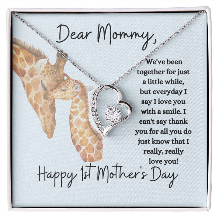 Dear Mommy / Happy 1st Mother's Day / Forever Love Necklace