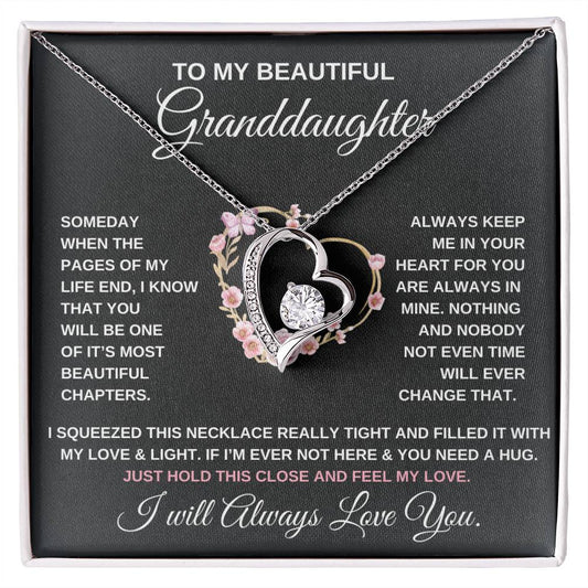 To My Beautiful Granddaughter / Gift from Grandma / Gift from Grandpa / Forever Love Necklace