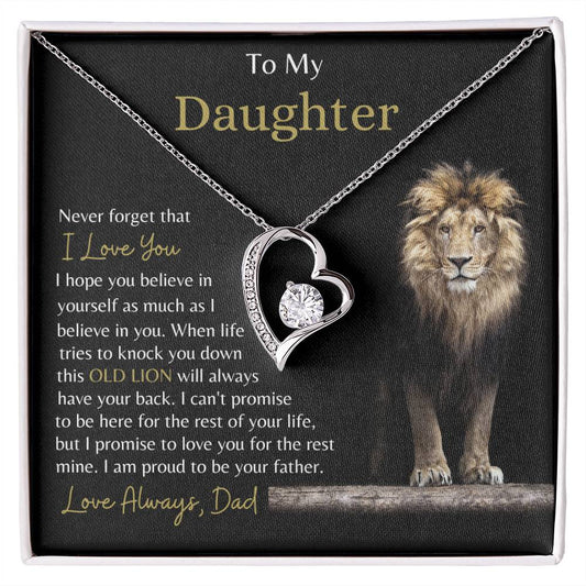 To My Daughter / Gift From Dad / Forever Love Necklace