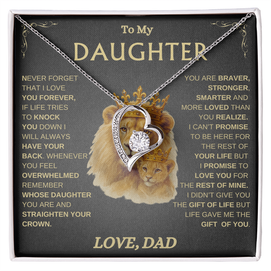 To My Daughter/ Always Have Your Back / Forever Love Necklace