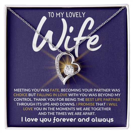 To My Lovely Wife / Gift from Husband / Forever Love Necklace