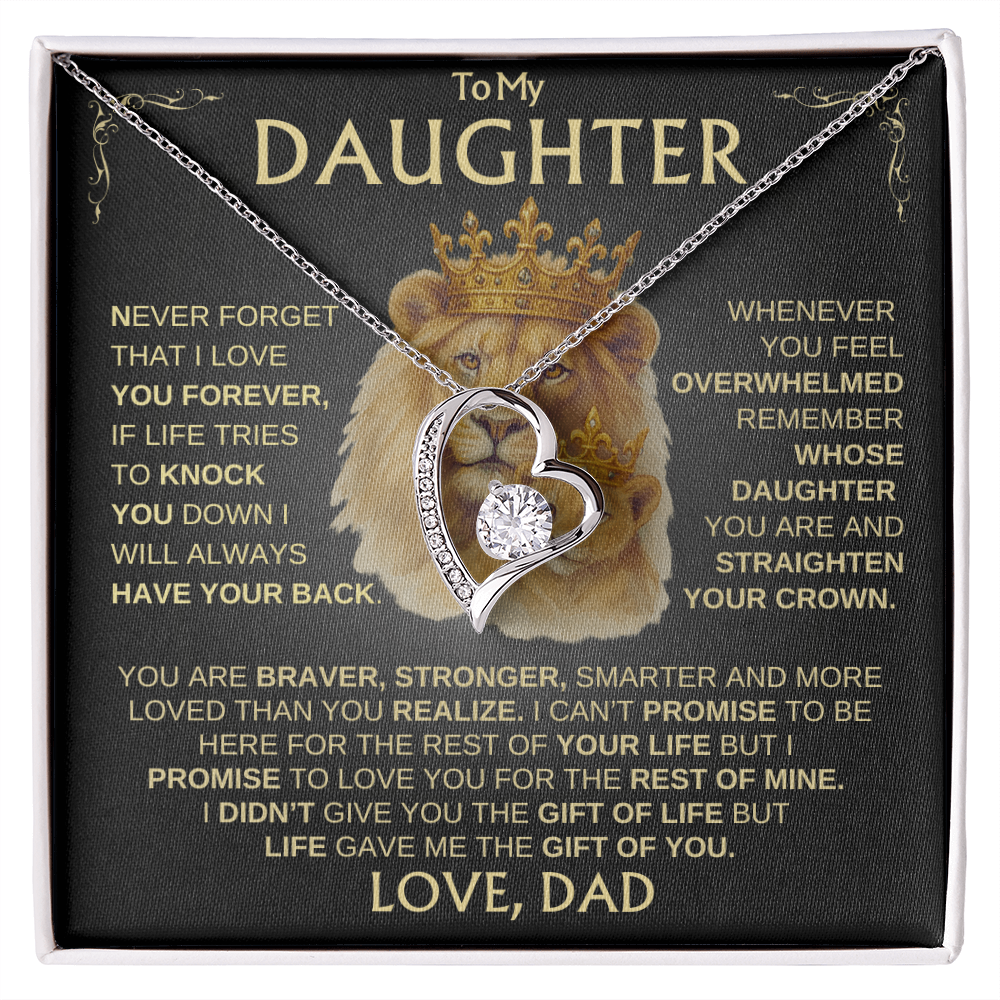 To My Daughter, Love, Dad / Always Have Your Back / Forever Love Necklace