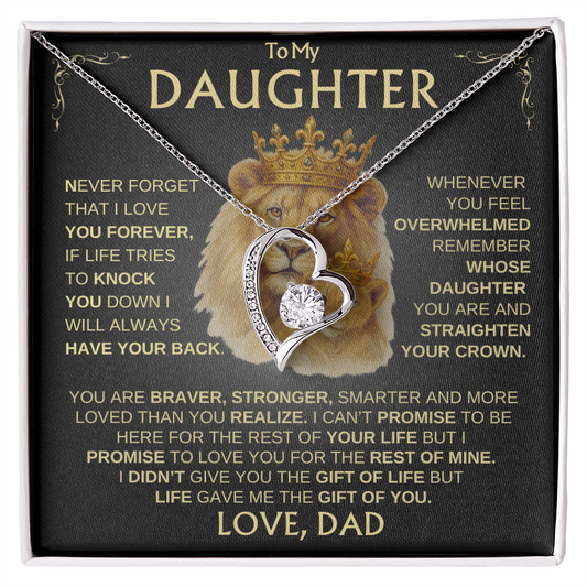To My Daughter, Love, Dad / Always Have Your Back / Forever Love Necklace