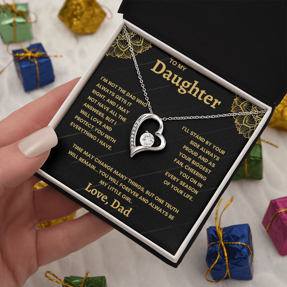 To My Daughter - Love, Dad - Forever Love Necklace