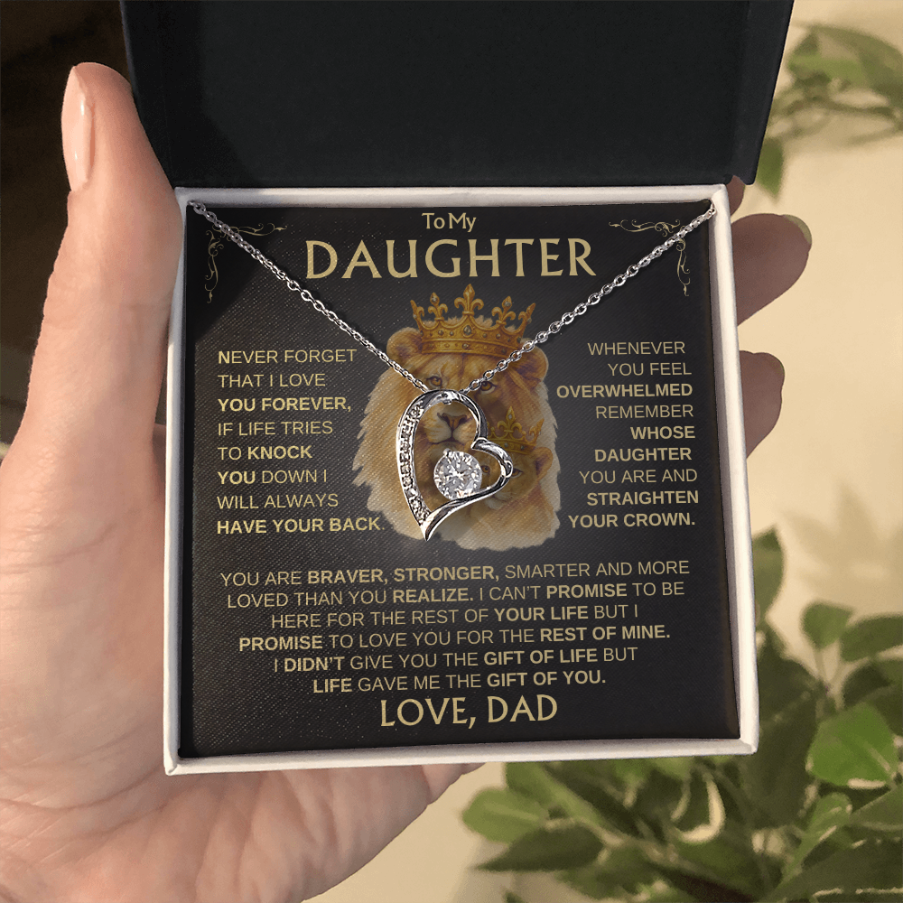 To My Daughter, Love, Dad / Always Have Your Back / Forever Love Necklace