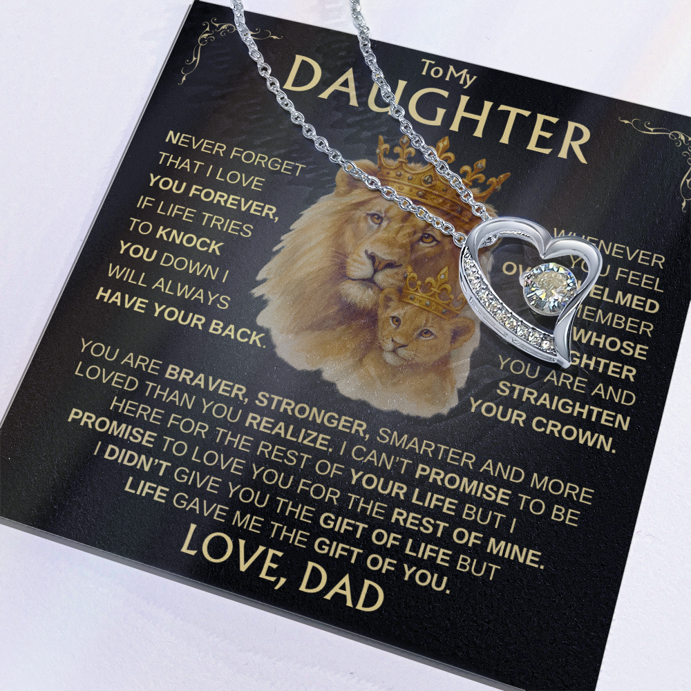 To My Daughter, Love, Dad / Always Have Your Back / Forever Love Necklace