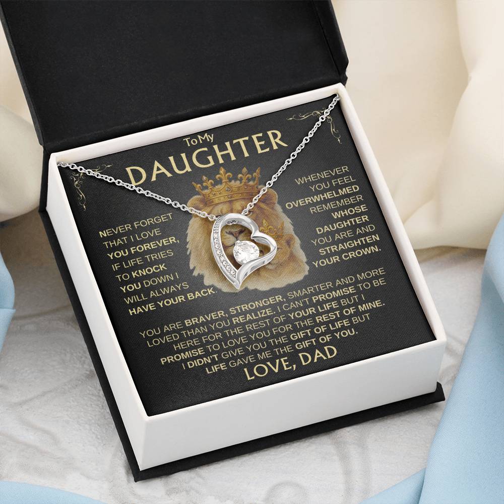 To My Daughter, Love, Dad / Always Have Your Back / Forever Love Necklace