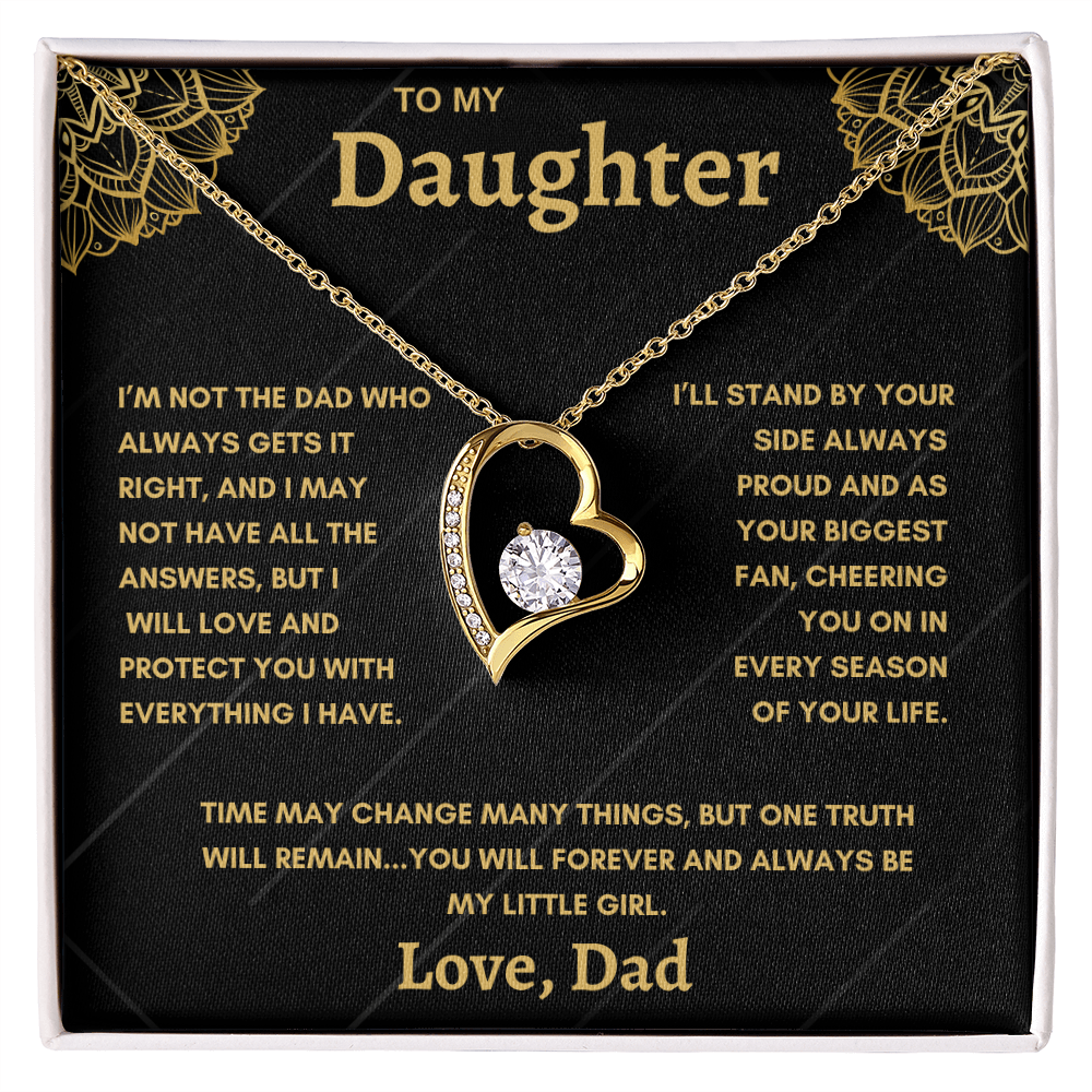 To My Daughter - Love, Dad - Forever Love Necklace