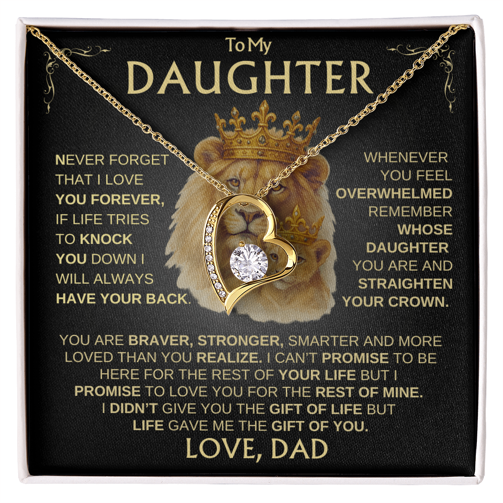 To My Daughter, Love, Dad / Always Have Your Back / Forever Love Necklace