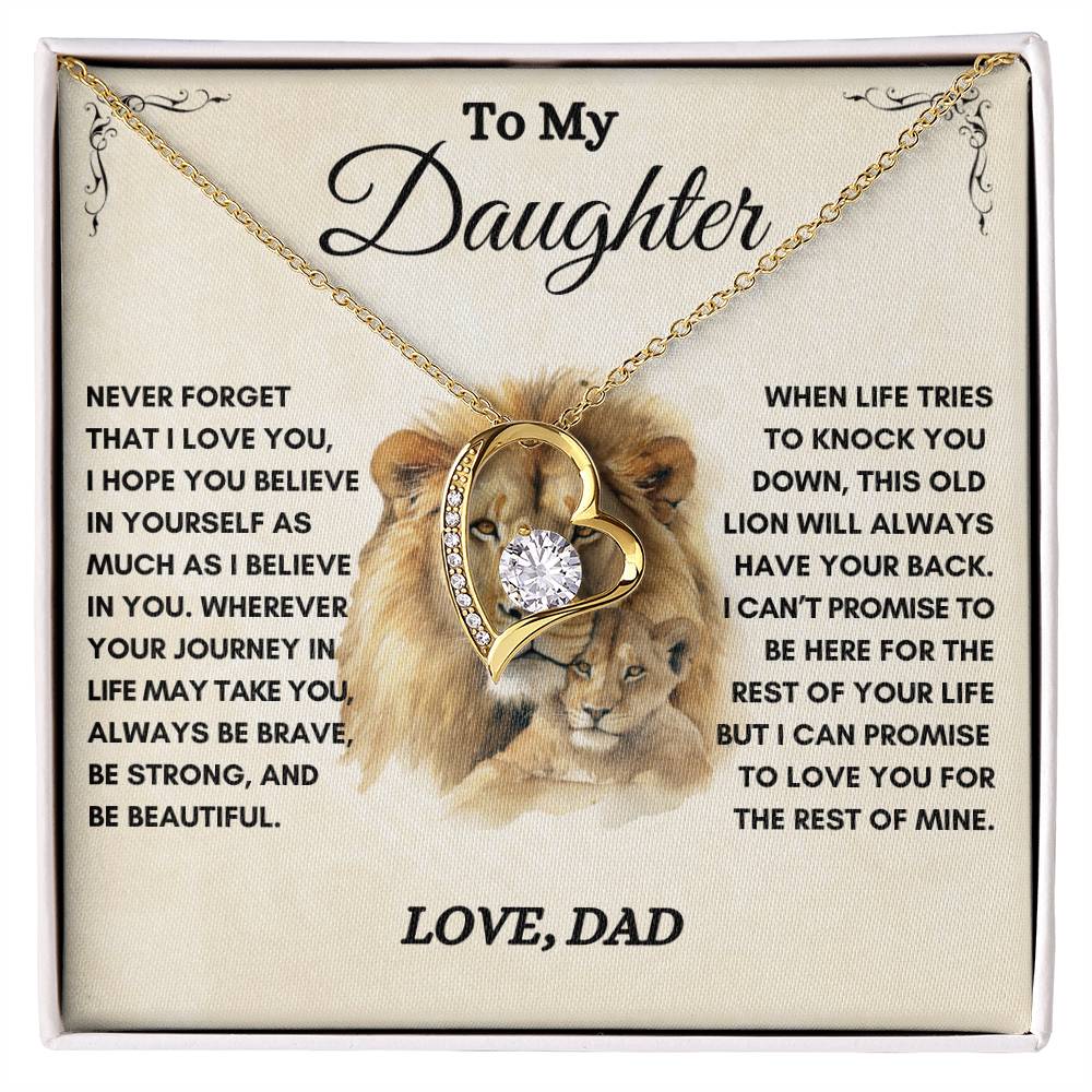 To My Daughter / This Old Lion / Gift from Dad / Forever Love Necklace