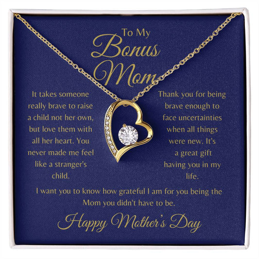 To My Bonus Mom / Happy Mother's Day / Forever Love Necklace