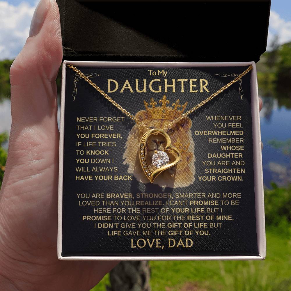 To My Daughter, Love, Dad / Always Have Your Back / Forever Love Necklace