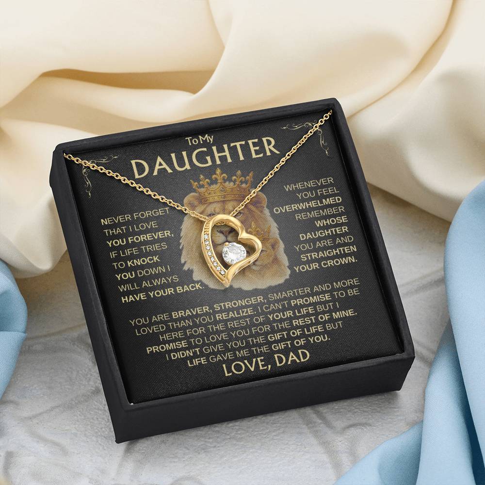 To My Daughter, Love, Dad / Always Have Your Back / Forever Love Necklace