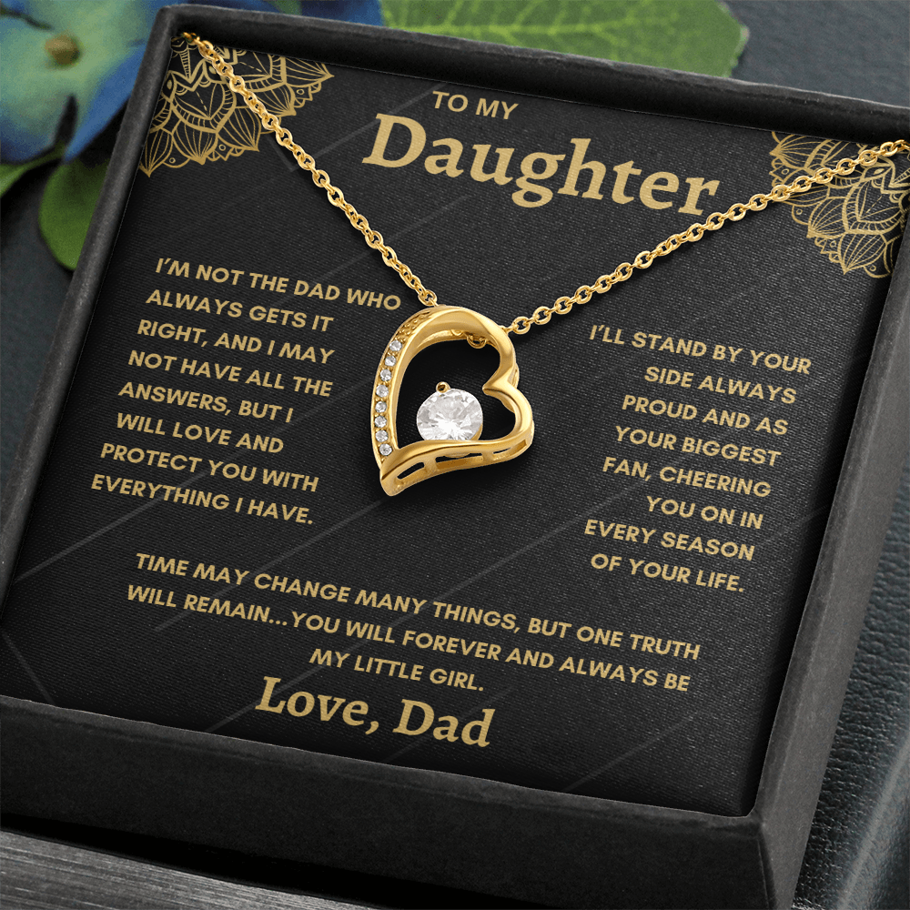 To My Daughter - Love, Dad - Forever Love Necklace