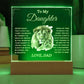 To My Daughter/ Gift from Dad / Acrylic Square with LED light.