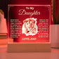 To My Daughter/ Gift from Dad / Acrylic Square with LED light.