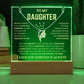 To My Daughter / Straighten Your Crown / Keepsake Acrylic Bundle with Forever Love Necklace
