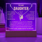 To My Daughter / Straighten Your Crown / Keepsake Acrylic Bundle with Forever Love Necklace